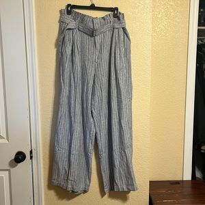 Banana republic wide leg pants with belt